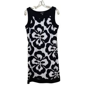 AGB Floral Shift Dress Black and White Size 14